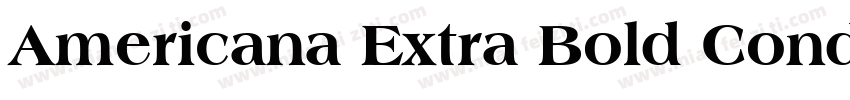 Americana Extra Bold Condensed BT字体转换
